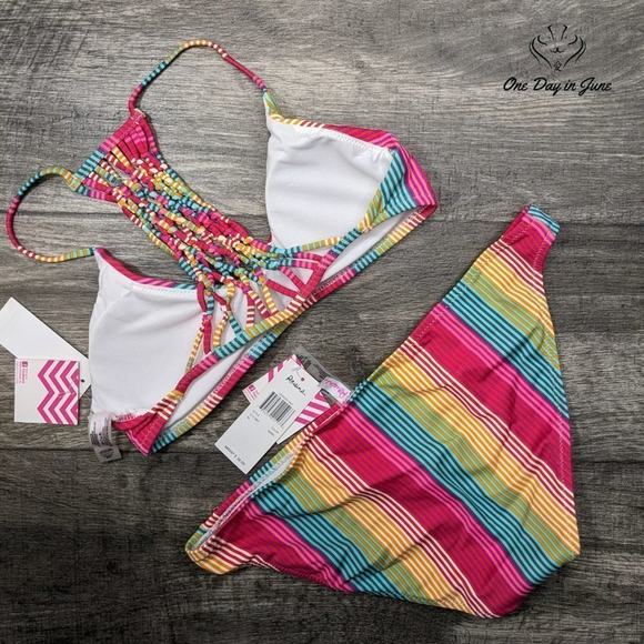 Raisins Braided Racerback Bikini Swimsuit Size XL - Picture 2 of 2